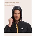 Rain Jacket Men Packable Lightweight, Waterproof Breathable Raincoat with Hood, Outdoor Hiking Winbreaker - Image 3