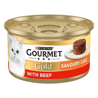 Gourmet Gold Savoury Cake Saver Pack In delicious sauce that even fussy cats will love (Beef,Chicken,Tuna,Salmon) total 48 x 85g Tins