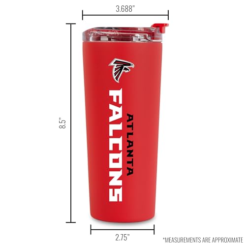 Image of Rico Industries NFL Football 24oz Stainless Steel Tumbler with Lid and Dual Functioning Lid