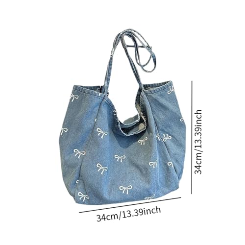 Image of VELURA SYDL Womens Shoulder Bag Portable Elegant Denim Handbag for Outdoor Work Vacation|1 Women Shoulder Bag|Clothing, Shoes & Accessories