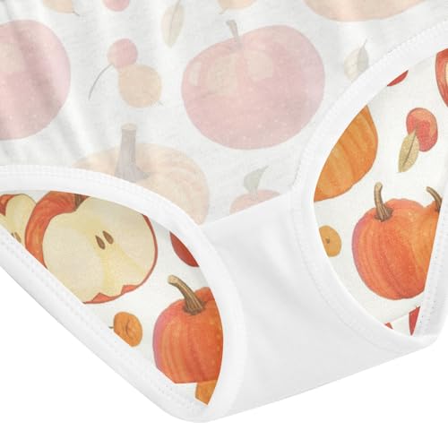 Wusikd Pumpkin Apple Girls' Underwear Cotton Girls Briefs Soft Toddler Underwear 2T 5