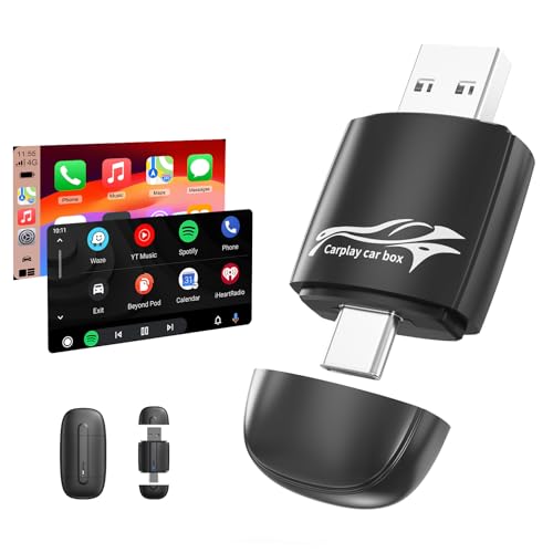 Wireless CarPlay Adapter for iPhone(2025 Upgrade), Convert Wired to Wireless CarPlay, Plug and Play,Wireless CarPlay Adapter UK for Apple,Compatible with iPhone iOS 10+ & Cars from 2017 Wireless CarPlay Adapter for iPhone(2025 Upgrade), Convert Wired to Wireless CarPlay, Plug and Play,Wireless CarPlay Adapter UK for Apple,Compatible with iPhone iOS 10+ & Cars from 2017