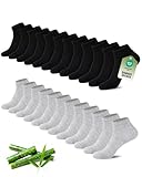 SukModen 12/24 Paar Sneaker Socken Herren Damen aus Bambus,Anti-Geruch Atmungsaktiv Weiche Halbsocken, Dünne Kurze Sneakersocken für Alltag, Freizeit, Shopping & Zuhause