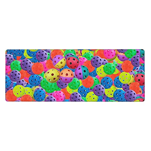 Tapis de souris de jeu avec bords cousus et base antidérapante motif pickleball