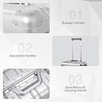 All Aluminum Carry On Luggage 22x14x9 Airline Approved，Zipperless Luggage Premium Aluminum Suitcase Luggage, Hard Shell Carry On Luggage with Spinner Wheels (silver, 20inch) - Image 5