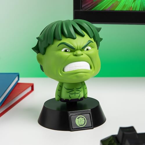 Lámpara de mesa Marvel Hulk Icon Light 11cm batería AAA miniatura 2