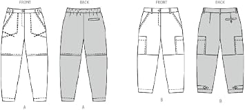 Burda Sewing Pattern X05703BURDA Burda Style Pattern 5703 Misses' Trousers 20-34 (46-60)