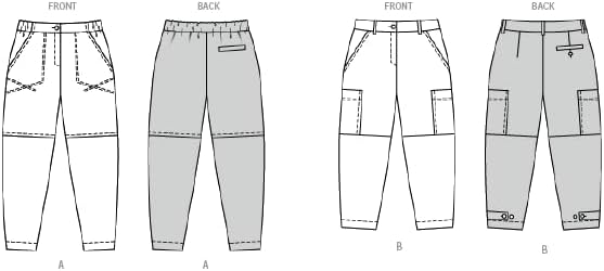 Burda Sewing Pattern X05703BURDA Burda Style Pattern 5703 Misses' Trousers 20-34 (46-60)