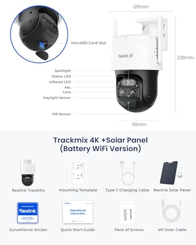 REOLINK TrackMix 4K Dual-Lens PTZ Solar Security Cameras Wireless Outdoor - image 9