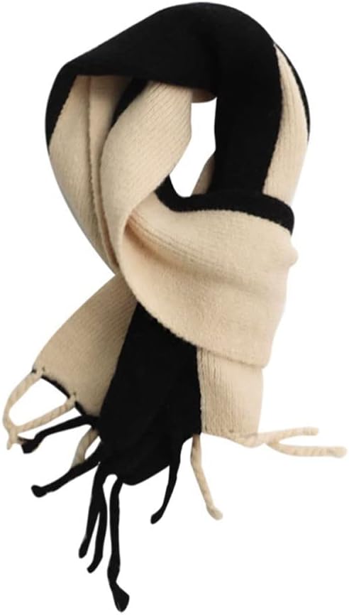 Shawl Scarves Wraps Polyester Cotton Lady Knitted Color Matching Autumn and Winter Thickening Warm Scarves Bandana Fashion
