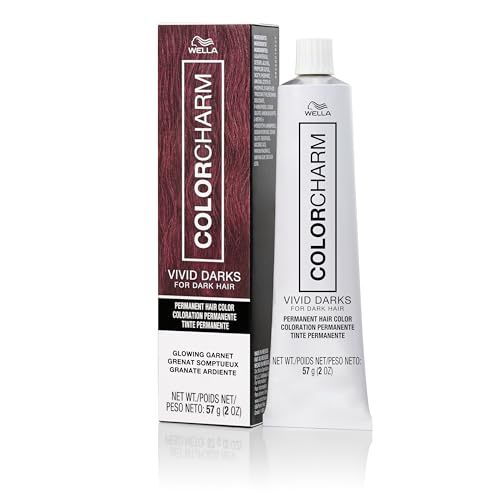 COLORCHARM VIVID DARKS | Permanent Cream Color | Vibrant Color for Dark Hair | Nourishing Vegan Formula | No Bleach Needed | Glowing Garnet | 2 Fl Oz