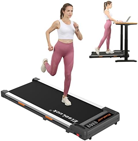 Elseluck Under Desk Treadmill, Portable Walking Pad with Remote Control for Home, Office, 2-in-1 Walking Jogging Machine with LED Display
