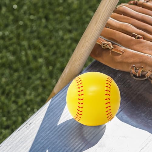 image for GKK 12Pack Training Ball 12 inch Foam softballs Yellow PU Foam 3.5 oz 