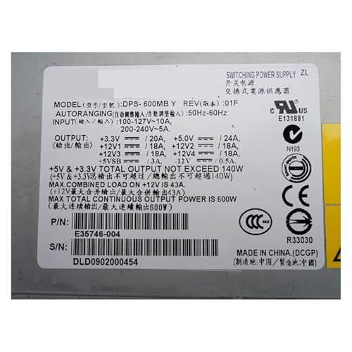 Alimentation DPS-600MB Y 600W pour serveur et PC