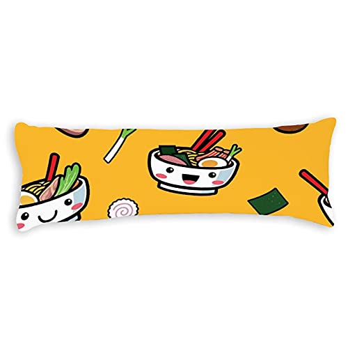 Japanese Ramen Long Body Pillow Cover Pillowcase 20 x 54 inch Only Cover No Insert