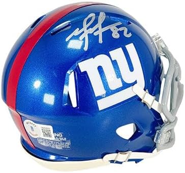 Mario Manningham Signed Mini Football Helmet (Beckett)