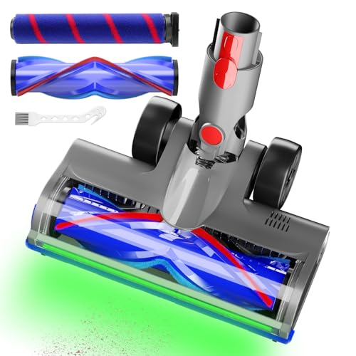 Image of Upgraded Head Replacement for Dy-son V7 V8 V10 V11 V15 Cordless Vacuum | Anti-Tangle Motor-Driven Brush Roll with Full-Area LED Light Dust Detection, Quick-Release Attachment for Hard Floors