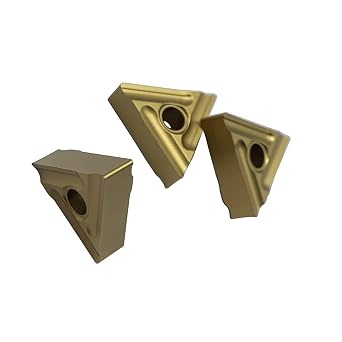 TCMG331 TCMG332 TCMG431 CNC Lathe Indexable Solid Carbide Turning Insert Blade for Lathe Turning Tool Holder for The Finishing of Steel (TNMG160404L-ES TNMG331LES(Yellow))