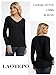 LAOTEPO Womens Long Sleeve Shirts Sweaters Fall Clothes Trendy Going Out Casual Tops Loose Fashion Clothing Outfits Black