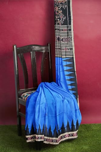 OdiKala blue sambalpuri silk saree – image 5