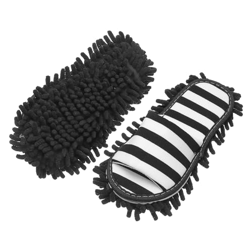 Pantoufles en microfibre chenille amovible de 28,4 cm lavables pour le sol