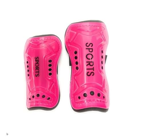 Rooks Pink Shin Pads Sizes Small (3-5Years) and Large (6-12 Years) Years Old Kids Shin Guards, Child Soccer Shin Pad, Perforated Breathable Soccer Shin Guards