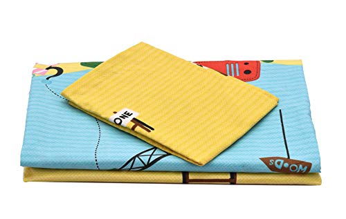 Image of COZY FURNISH Single Bed Bedsheet with 1 Pillow Cover, 60 x 90 Inches, Microfiber Cotton Soft Bedding Set for Everyday Use