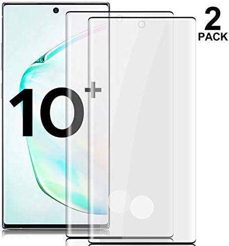 GMLS Note 10+ Screen Protector,Cafetec [9H Hardness][Anti-Fingerprint][Anti-Scratch] Tempered Glass Screen Protector Compatible with Samsung Galaxy Note 10+ Black