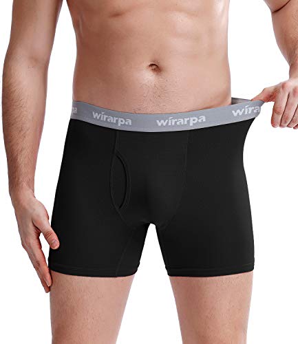 wirarpa Men's Mesh Breathable Boxer Briefs Cool Breeze Men's Underwear Open Fly 4 Pack3
