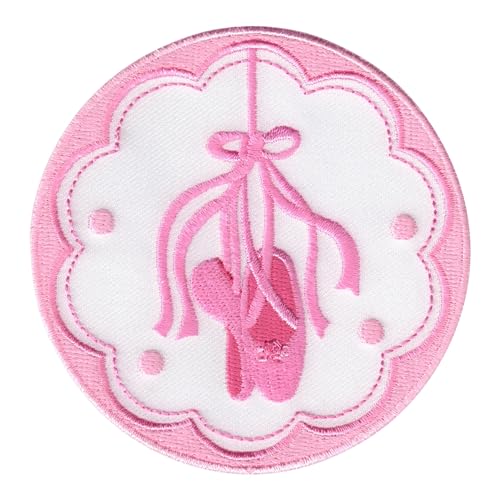 PatchMommy Zapatillas de Ballet Bailarina Parche Termoadhesivo Parche Bordado para Ropa - Parches Infantiles y Apliques para Niños