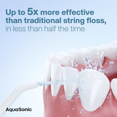 Aquasonic WHITE Water Flosser - Cordless Rechargeable Water Flossers thumb #3