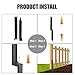 Yosoo Health Gear Fence Post Repair Kit, Carbon Steel Ground Anchor Stake for Tilted or Broken Wood Fence Support, Black Powder Coated, Post Buddy Model