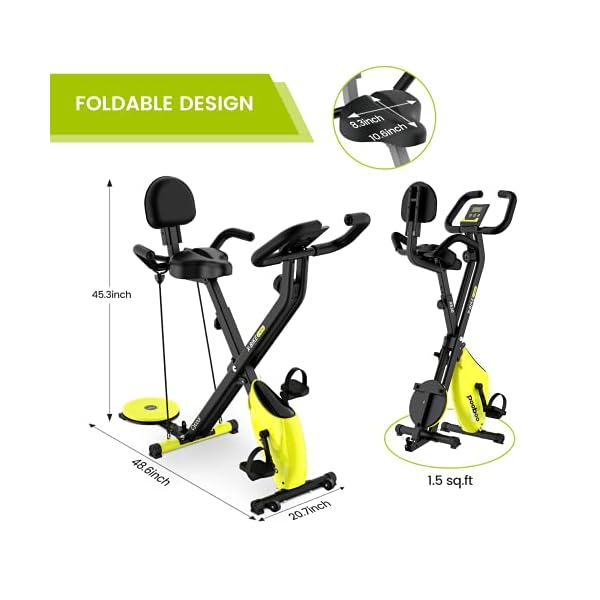 pooboo-Exercise-Bike-Indoor-Cycling-Bike-Magnetic-Stationary-Bike-3-in-1-Flodable-Exercise-Bike-with-Arm-Resistance-Bands-and-Twist-Board-for-Cardio-Fitness-Bikes pooboo Foldable Exercise Bike Indoor Cycling Bike Magnetic Stationary Bikes 3 in 1 Indoor Bike with LCD Display for Home Cardio Bikes