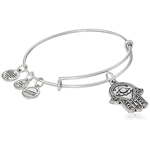 Alex-and-ANI-Hand-of-Fatima-III-Bangle-Bracelet-Expandable Alex and Ani Hand of Fatima III Bangle Bracelet, Rafaelian Silver, Expandable