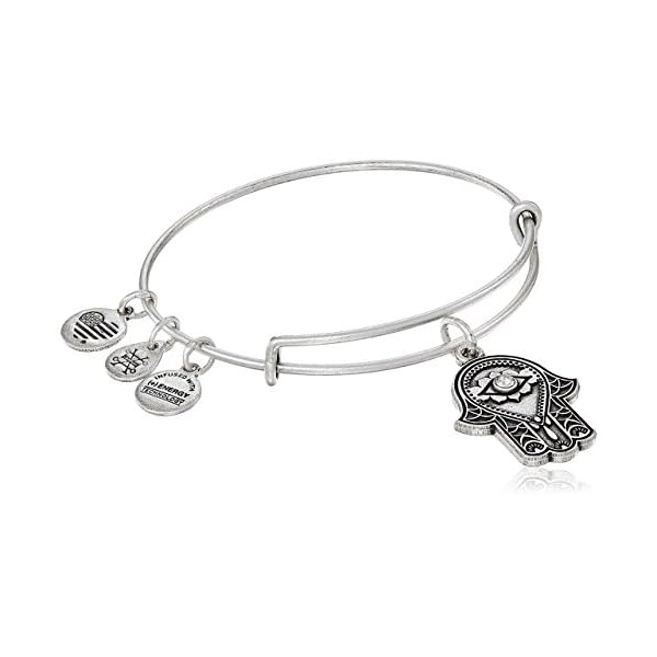 Alex-and-ANI-Hand-of-Fatima-III-Bangle-Bracelet-Expandable Alex and Ani Hand of Fatima III Bangle Bracelet, Rafaelian Silver, Expandable