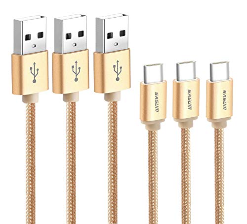 Sasum Digital Type cケーブル【3本セット 1M】3.1A急速充電 高速データ転送USB Type-c タイプc 充電ケーブル 高耐久ナイロン 充電は発熱しない Sony Xperia XZ/XZ2 Samsung Galaxy S9/S8/A3/A7/A9/C5/7pro/C9 iQOS Nexus 5X/6P GoPro Herob 5/6 huawei Macbook Proなど多機種対応