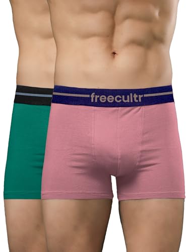 Image of Freecultr Men's Cotton Trunks | Breathable & Moisture Absorbing | Soft Comfort Fit | Everyday Innerwear