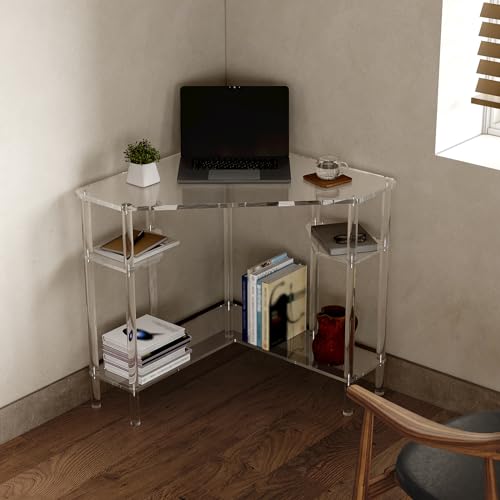 Eglaf 5-0244-06 Acrylic Triangle Corner Desk thumb #1