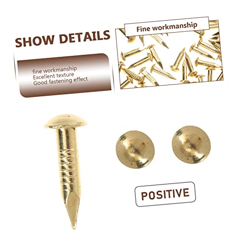 ERINGOGO 285 piezas Clavos de Cobre Redondos para Muebles y Carpintería Material de Cobre Puro para Uso en el Hogar Resistente y Fácil de Manejar para Manualidades y Decoraciones miniatura 5