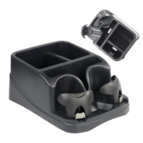 Organizador de asiento trasero de coche, de almacenamiento multifunción, soporte plegable para tazas, divisor ajustable para asiento trasero con bandeja de almacenamiento, organizador de asiento