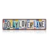 Vintage Dolly Lover Lane Wall Decor Street Signs Home Bar Coffee Metal Tin Signs 16 x 4 Inches