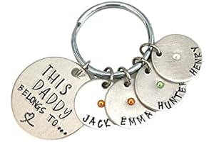 Daddy Keyring Gift Mommy Keychain Grandma Grandpa New Dad This Daddy Belongs To Keyring