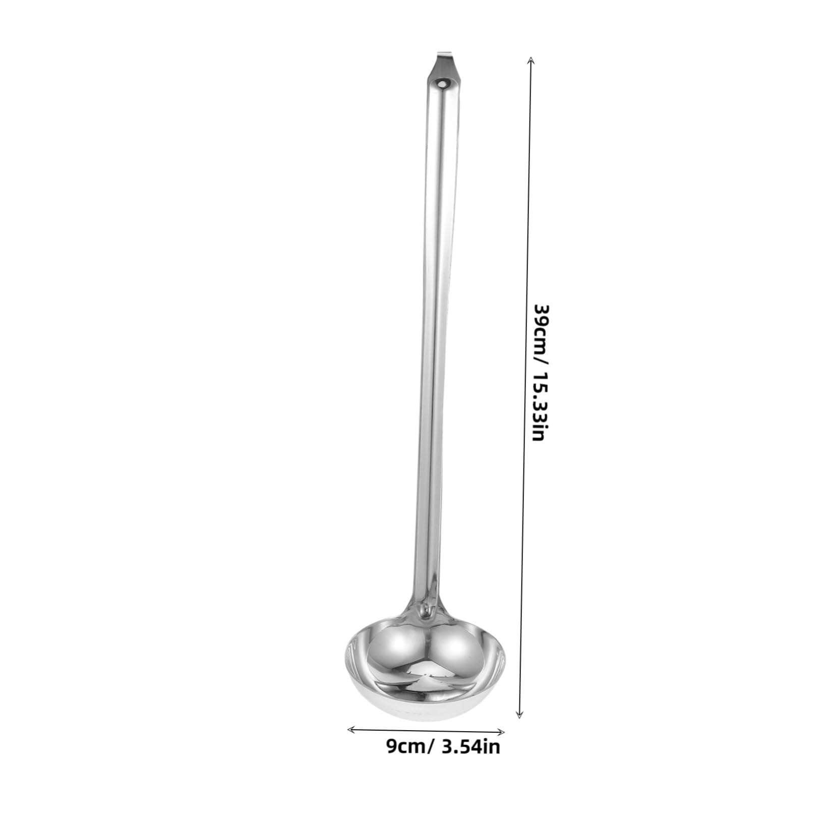 Stainless Steel Soup Ladle with Long Handle and Hook Deep Bowl Design for Efficient Portioning Kitchen and Restaurant Use Serving Tool for Soups and Sauces