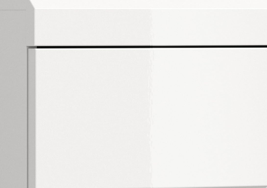 xonox.home Bad Scout X06A9707 Waschbeckenunterschrank Unterschrank Waschschrank in weiß Nachbildung und weiß Hochglanz tiefzieh – Bild 7