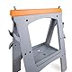 Amazon Basics Sägebock, tragbar, faltbar, rechteckig, 408 kg Kapazität, mit Aufbewahrungshaken, einfach zu bedienen, Grau, Orange, 2er-Pack