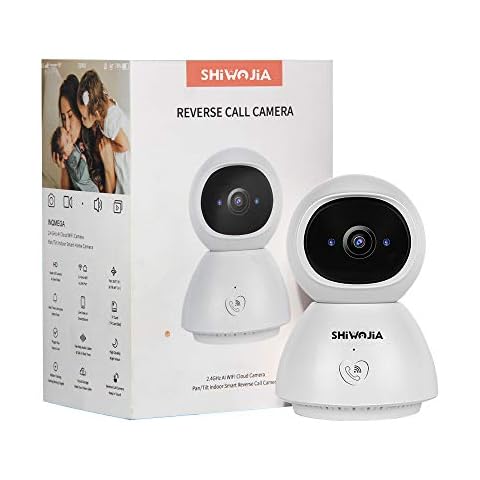 SHIWOJIA Wifi IP Camera Wireless Camera Indoor 1080P Security Camera Smart Wifi Camera Home Surveillance Baby Monitor with Motion Detection,Pan/Tilt/Zoom, Two-Way Audio, Night Vision, Cloud Storage Cover