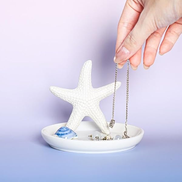 Ceramics Starfish Jewelry Tray Ring Trinket Dish Holder by 123Arts - Used condition - Image 2