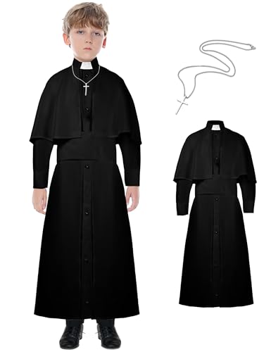 Disfraz de sacerdote para niños con accesorios 3 piezas miniatura 1