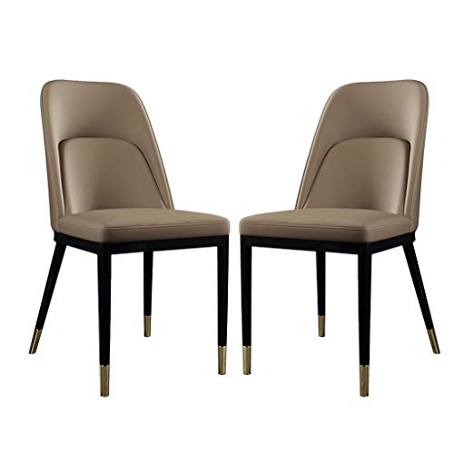 SJIALEN 2pcs Kitchen Dining Chairs,Living Room Counter Lounge with Thickened Sponge Cushion Non-Slip Feet Backrest Chair Kitchen Chair (Color : Off-White)