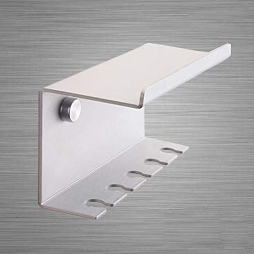 Unterstützung für Zahnpasta Zahnbürstenhalter Badetuch Tür Edelstahl-Schwarz-Wand Porta Handtücher Set Faust Freihafen Bürste Wand für das Bad,Silber